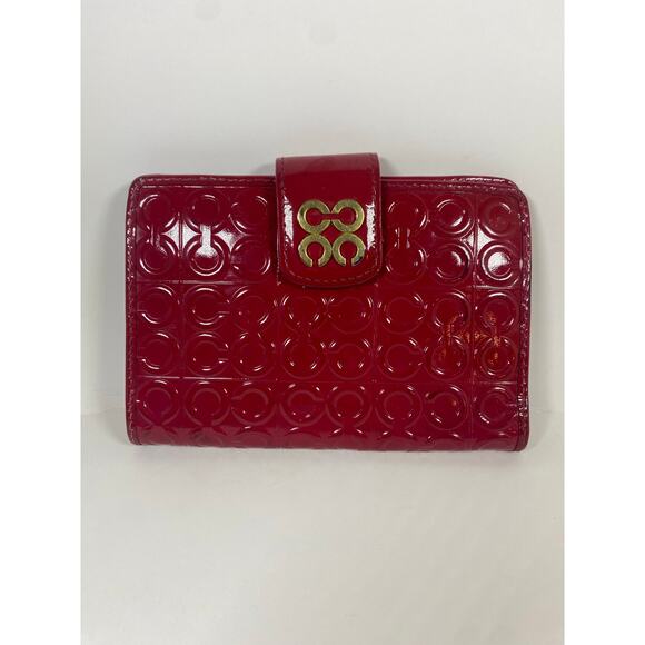 Coach Leather Wallet Red - Picture 1 of 9